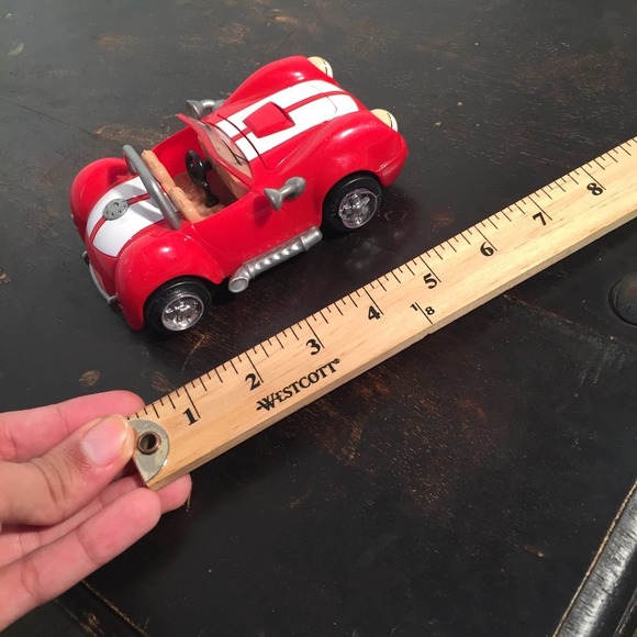 Red Sports Car Action Figure Toy - Picture 3 of 7